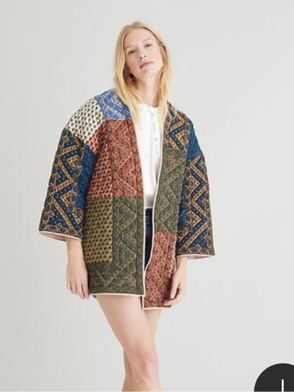 SAACHI Multicolor Patchwork Quilted Cardigan